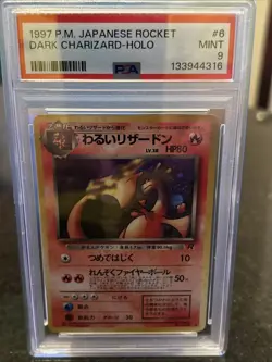 Pokemon TCG Dark Charizard Holo Rare Card Japanese Edition 1997 PSA 9 #006 - Image 1