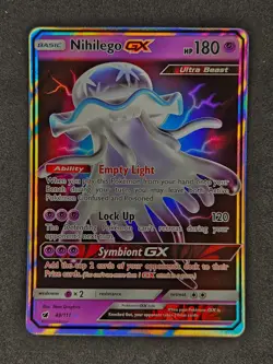 Nihilego GX 49/111 2017 Sun & Moon Crimson Invasion Pokemon Card NM+ - Image 1