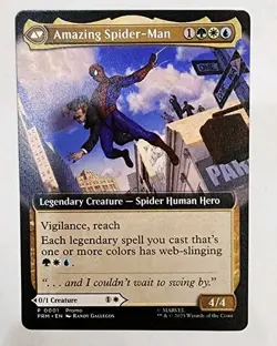 Amazing SpiderMan Peter Parker NYCC 2025 EXCL Magic The Gathering Promo Card MTG - Image 1
