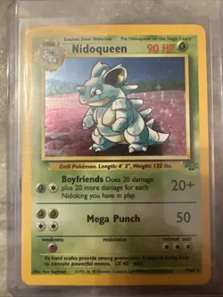 Pokemon Nidoqueen Holo Rare TCG Unlimited Jungle Card 7/64 - Image 1