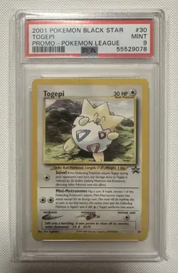2001 TOGEPI BLACK STAR PROMO PSA 9 MINT #30 POKEMON CARD GAME TCG WOTC - Image 1