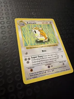 Shadowless Raticate Base Set 40/102 | First Print | Vintage Pokemon Card JBT01 - Image 3