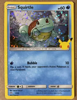 Pokemon Squirtle 17/25 HOLO McDonald's 25th Anniversary Promo Card - Image 1