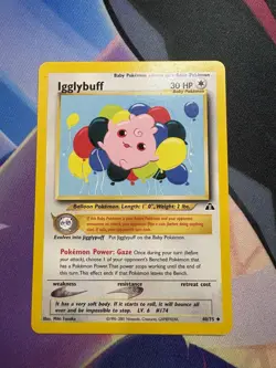 Pokemon TCG Igglybuff Neo Discovery Card 40/75 - Image 1