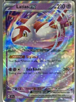 Pokemon TCG Latias EX 076/191 Surging Sparks Double Rare Card NM Condition - Image 1