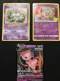 Pokemon TCG: XY - SWSH 3 Card Mew Lot - Image 1
