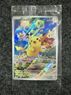 SEALED Pikachu #27 Paldea Evolved ETB Black Star Promo Pokemon TCG Card - Image 1