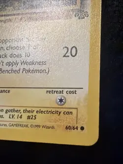 1st Edition Pikachu - Jungle - #60/64 - Vintage Pokemon Card 1999 WOTC - Image 4