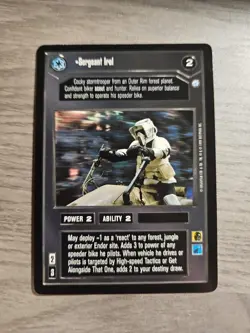Star Wars CCG Sergeant Irol Black Border R Card Decipher Endor BB - Image 1