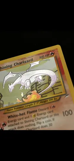 Pokemon Shining Charizard Holo Card Neo Destiny 107/105 Unlimited Edition - Image 2