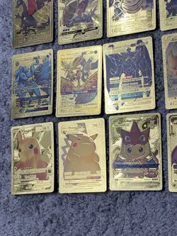 Set of 45 Charizard,Blatoise,Pikachu&More!!! Rare Gold Accent Foil Fan Art Cards - Image 5