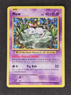 Mew Holo 53/108 2016 XY Evolutions Pokemon Card NM+ - Image 1