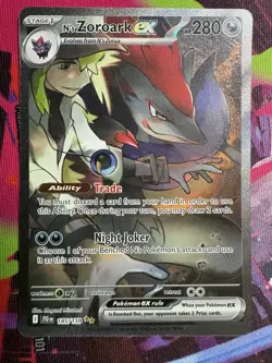 Pokemon TCG N's Zoroark EX Holo Card Journey Together 185/159 NM Condition - Image 1