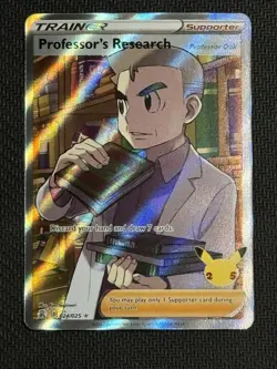 Pokemon Professor's Research Full Art Holo 024/025 Celebrations Trainer Card - Image 1