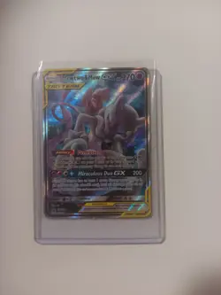 Pokemon TCG Mewtwo and Mew GX SM191 Holo Promo Card LP - Image 1