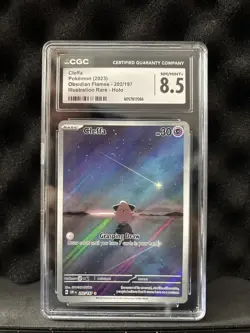 Cleffa Pokemon Card 2023 Obsidian Flames Holo CGC 8.5 NM/Mint+ - Image 1