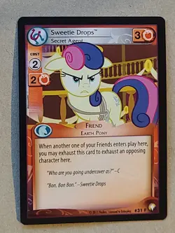 My Little Pony Collectible Card Game - Sweetie Drops, Secret Agent - #31 F - Image 1