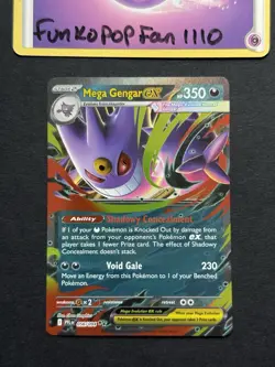 Mega Gengar ex 056/094 Me02: Phantasmal Flames Double Rare Pokemon Card - Image 1
