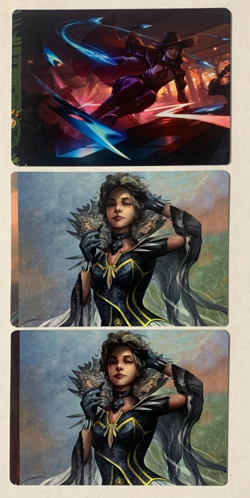 Set of 3 Miscut Outlaws of Thunder Junction Art Cards - Non-Stamped - MTG - Image 1