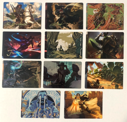 Set of 11 Miscut Outlaws of Thunder Junction Art Cards - Gold Stamped - MTG - Image 1