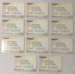 Set of 11 Miscut Outlaws of Thunder Junction Art Cards - Gold Stamped - MTG - Image 2