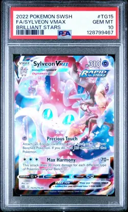 Sylveon VMAX TG15/TG30 Brilliant Stars 2022 Full Art Pokemon Card PSA 10 - Image 1