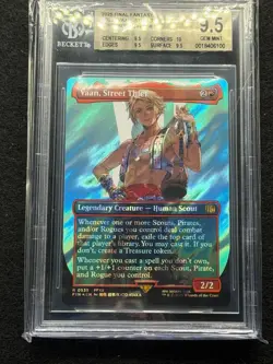 2025 MTG FINAL FANTASY CHARACTER BORDERLESS-SURGE FOIL VAAN STREET THIEF BGS 9.5 - Image 1