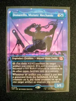 MTG Donatello, Mutant Mechanic Borderless 0216 TMNT TMT NM - Image 1