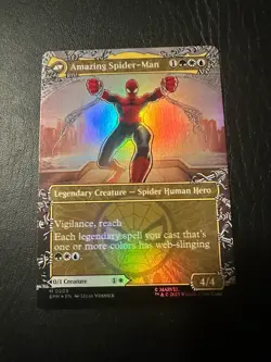 NM Borderless Foil Peter Parker, MTG, Marvel's Spider-Man, Magic, 208 - Image 2