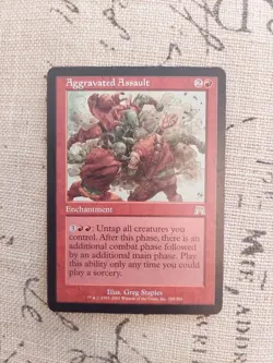 Aggravated Assault Red Onslaught Rare + Mystic Remora Ice Age - Image 1