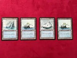 Snow-Covered Island And Reg Land Lot - Ice Age MTG Magic The Gathering Vintage - Image 1