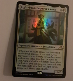 Light-Paws Emperor's Voice FOIL NM Kamigawa Neon Dynasty MTG Magic the Gathering - Image 1