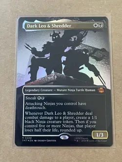 MTG Teenage Mutant Ninja Turtles English Dark Leo & Shredder Borderless 220 Foil - Image 1