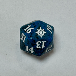 Magic Ravnica Allegiance Orzhov d20 spindown life counter blue [die/dice] - Image 1