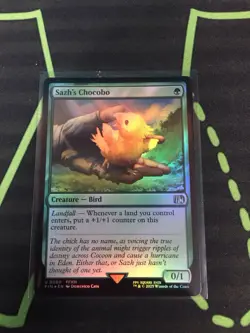 MTG Magic The Gathering Sazh’s Chocobo Foil FIN Bird Final Fantasy Commander - Image 1