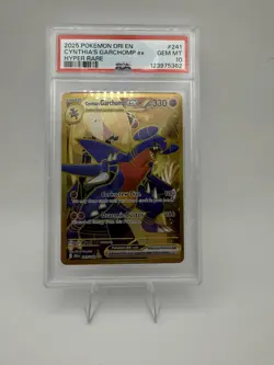 PSA 10 CYNTHIA'S GARCHOMP EX 241 DESTINED RIVALS HYPER RARE GOLD POKEMON BM - Image 1