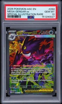 2026 POKEMON ASC EN-ASCENDED HEROES #284 MEGA GENGAR EX PSA 10 - Image 1