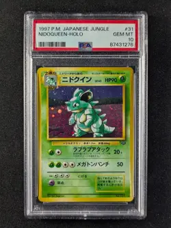 1997 Pokemon NIDOQUEEN #031 Jungle Unlimited Cosmos Holo Rare PSA 10 - Image 1