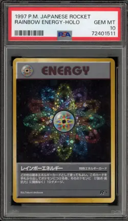 Pokemon Rainbow Energy Team Rocket Japanese Holo Rare PSA 10 Gem Mint - Image 1