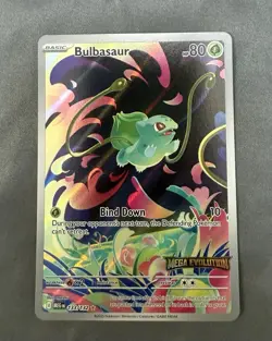 Pokemon TCG: Bulbasaur 133/132, (FULL ART) Mega Evolution HOLO STAMPED PROMO - Image 1