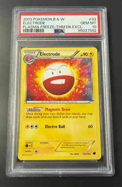 Pokemon Electrode Plasma Freeze Theme Deck Exclusive #33 PSA 10 Gem Mint POP 1 - Image 1