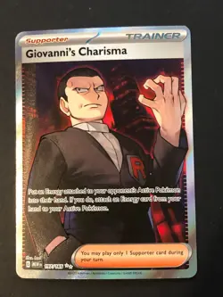 Giovanni's Charisma 197/165 Pokemon NM Full Art Trainer - Near Mint - Image 1