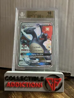 2019 Pokemon Sun and Moon Hidden Fates SV49 Charizard GX BGS 10 - Image 1