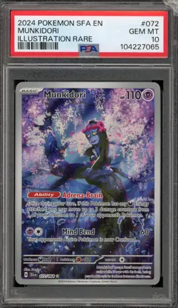 Pokemon Munkidori Shrouded Fable Illustration Rare #072 DAMAGED SLAB PSA 10 - Image 1