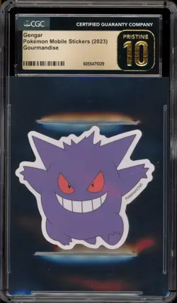 Pokemon Gengar Pokemon Mobile Stickers Gourmandise CGC 10 Pristine - Image 1