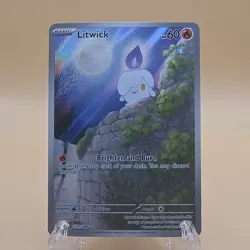 Pokemon TCG Litwick 101/086 Sv: White Flare Holo Illustration Rare 60HP - Image 1