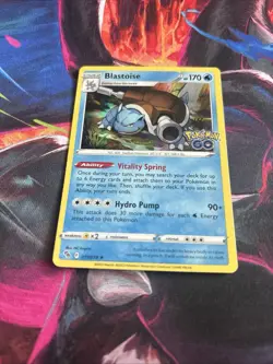 Pokemon TCG Blastoise 17/78 Pokemon GO Set Holo Rare Near Mint/Mint - Image 1