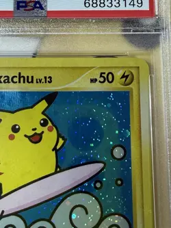 2009 POKEMON PLATINUM RISING RIVALS #114 SURFING PIKACHU-HOLO PSA 6 Swirl 💫 - Image 4