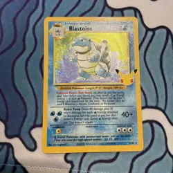 Pokemon Blastoise Celebrations Classic Collection NM Holo Swirl Error MissprintU - Image 1
