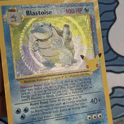 Pokemon Blastoise Celebrations Classic Collection NM Holo Swirl Error MissprintU - Image 3